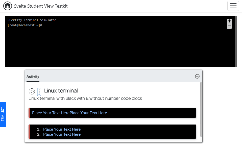 A risk-free non-production command-line interface used to interact with a computer system.